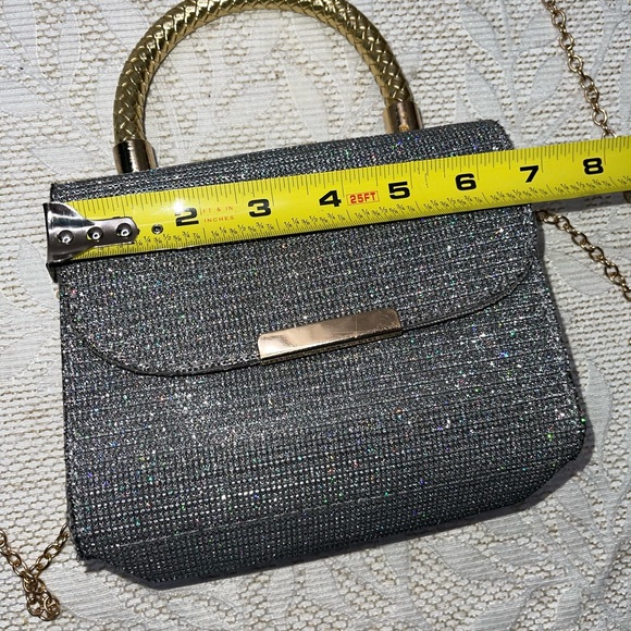 Silver formal evening clutch bag Handbag - Picture 5 of 7